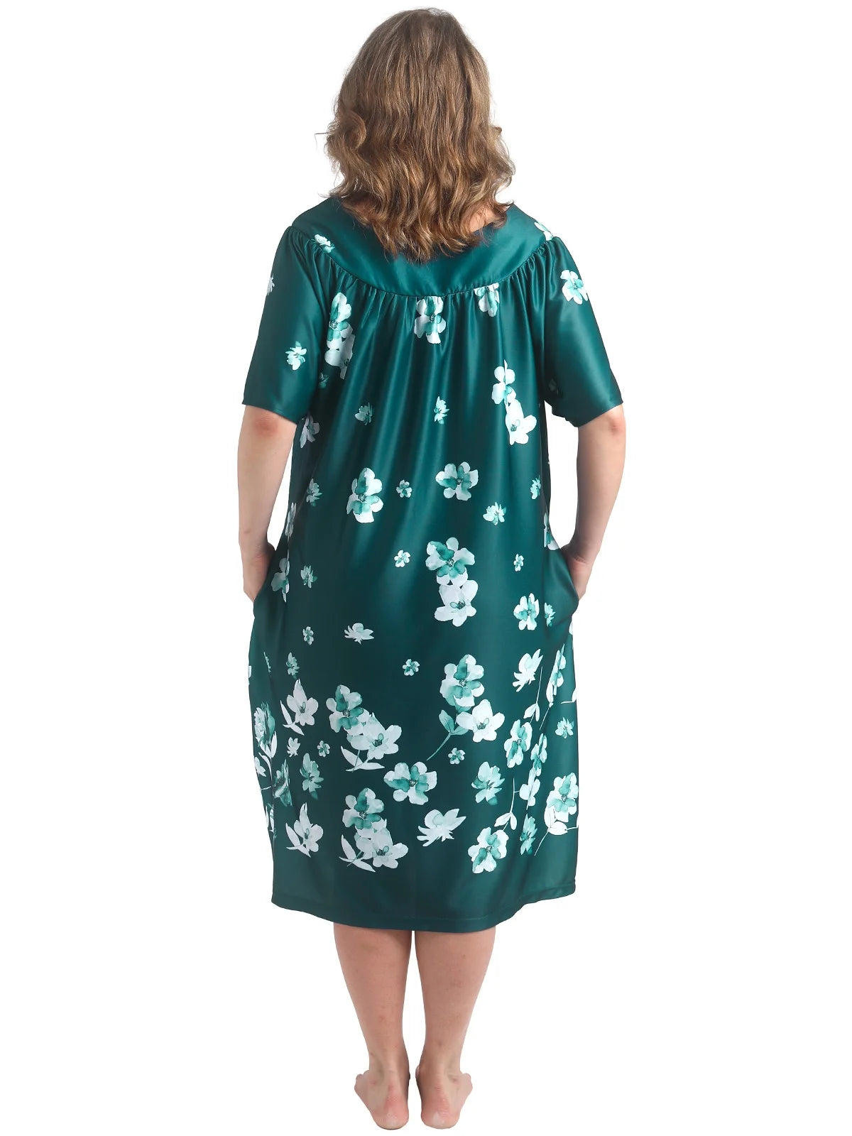 plus Size Nightgowns Womens House Dress with Pockets Short Sleeve Moomoo Nightgown Lounge Dresses for Women 1X-4X